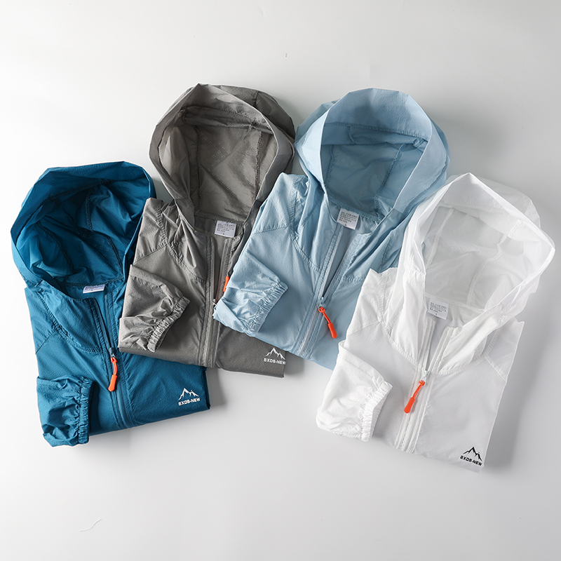 Veste de protection solaire à capuche ultra-fine, respirante, à séchage rapide, légère, pour l'été, style urbain, en nylon, pour homme