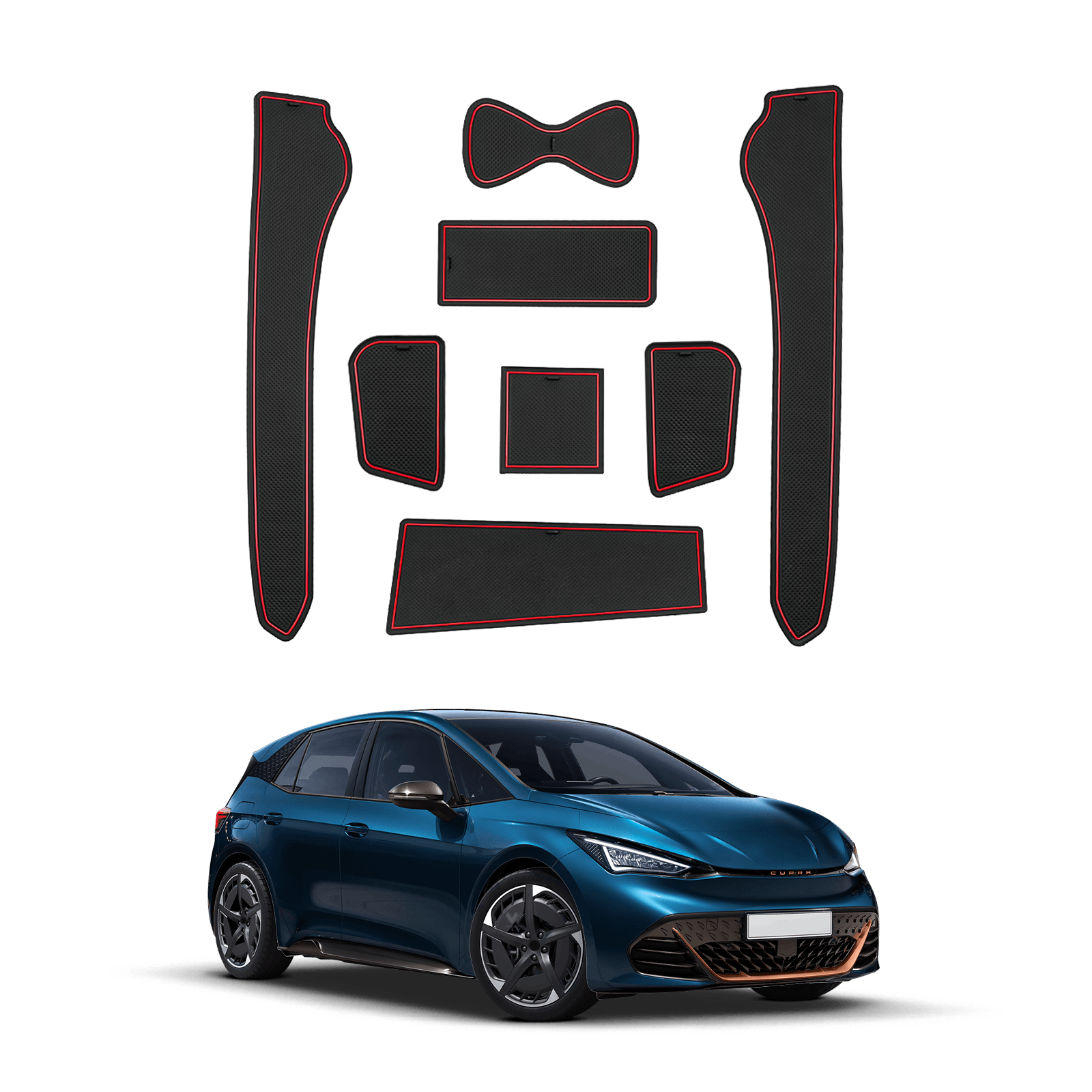 LFOTPP Tapis de porte de voiture pour siège Cupra Born 2022 2023 2024 Tapis de porte antidérapant Tapis de porte Auto Interior Cupra Born Accessoires
