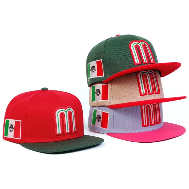 Unisex simples letra M bordado hip-hop chapéus ao ar livre ajustável Casual Baseball Caps Sunscreen Hat