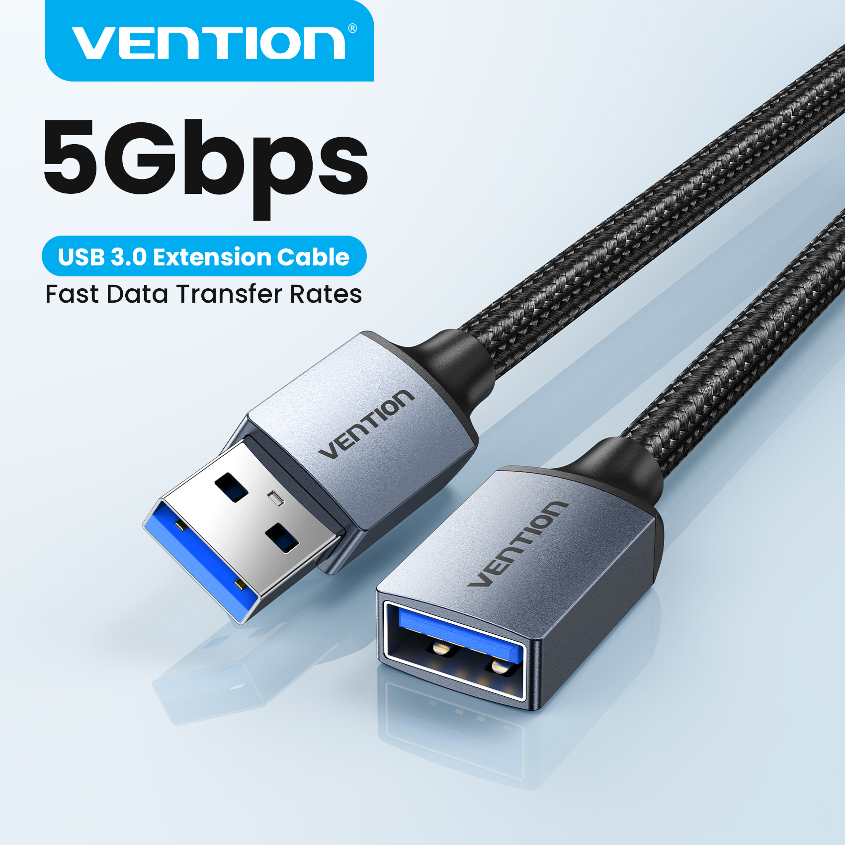 Vention USB-Kabel USB 3.0-Verlängerungskabel Stecker auf Buchse 3.0 USB-Verlängerungskabel für PS4 Xbox Smart TV PC USB-Verlängerungskabel