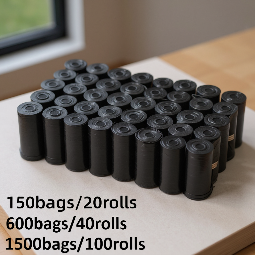 Bolsas para excrementos de perros, bolsas portátiles para restos de mascotas, bolsas de basura duraderas y a prueba de fugas, suministros de limpieza para mascotas, 300/1500 Uds.