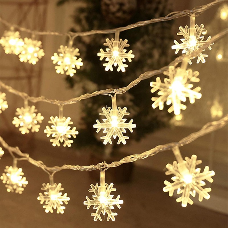 10/20/80 Leds Schneeflocke String Girlande Lichterkette USB/Batterie Betrieben Weihnachtsbaum Urlaub Neujahr Schlafzimmer Dekoration lampen