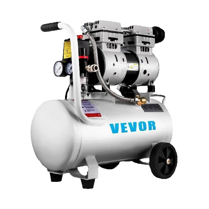 SucceBuy 25/60L Luchtcompressor 110 V/240 V Stille Olievrije Compressor 750 W 1 HP Voor Thuis Reparatie Bandenspanning Whisper Compressor