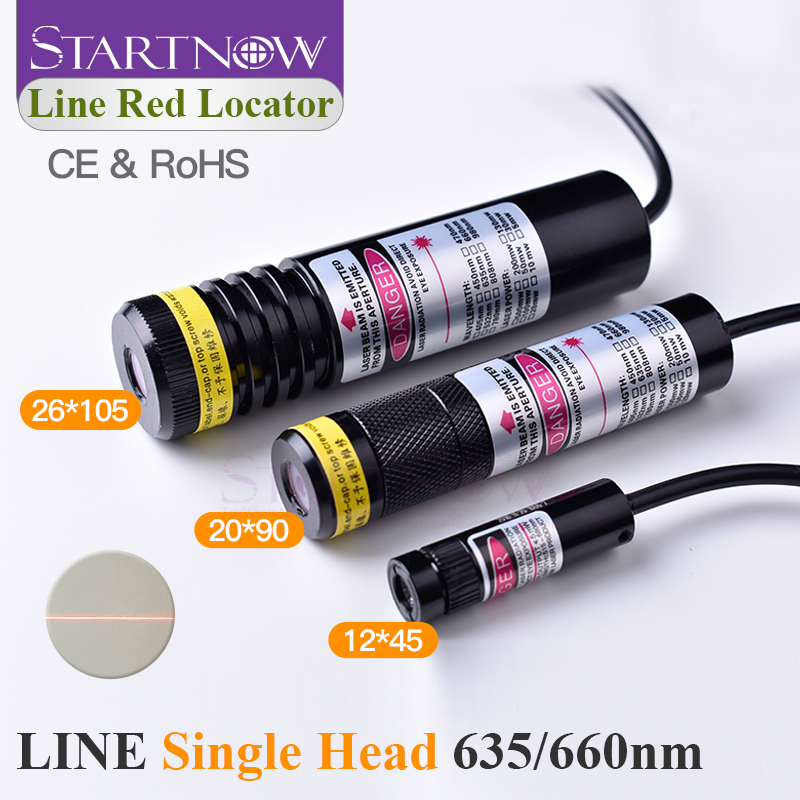 Linha vermelha localizador 635nm única cabeça ajustável 12x45 laser máquina de corte de pedra para trabalhar madeira 660nm 200mw 26x105 indicador de gravação