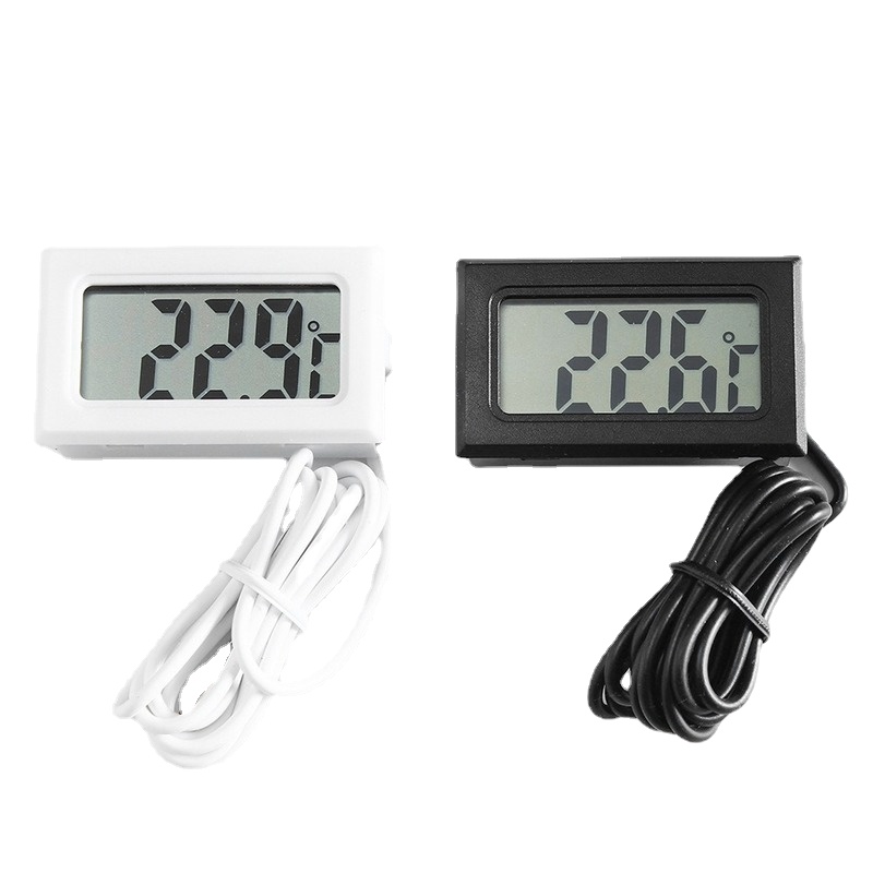 Termômetro digital lcd à prova d'água, ferramenta de medição de temperatura de tanque de peixes de precisão eletrônica para aquário com sonda (sem bateria)
