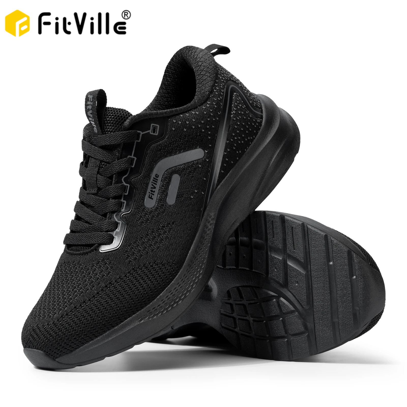 Męskie sportowe buty do biegania FitVille Oddychające, lekkie trampki na obrzędzone stopy Szerokie buty Sportowe obuwie treningowe