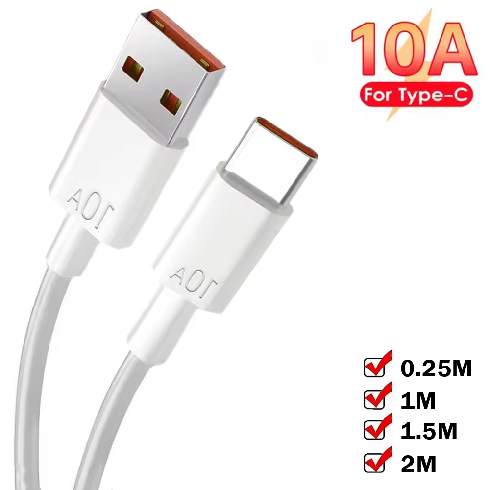 120W 10A Superschnelles Ladekabel USB A auf Typ C Telefonladegerät Datenkabel Schnellladung USB Typ C Datenübertragung Datenkabel