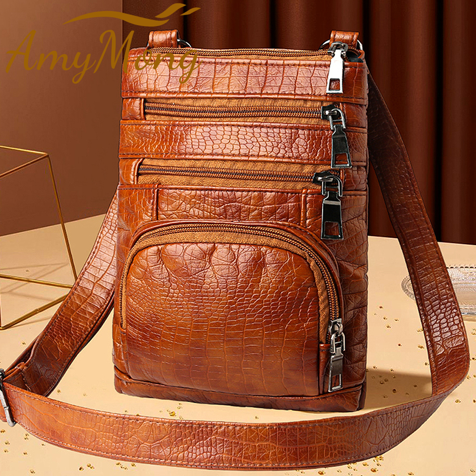 Multi-Pockets Casual Schoudertassen Dames Retro Flap Handtas Tassen Dames Crossbody Tas Mode Luxe Sac A Main Bolso 'S