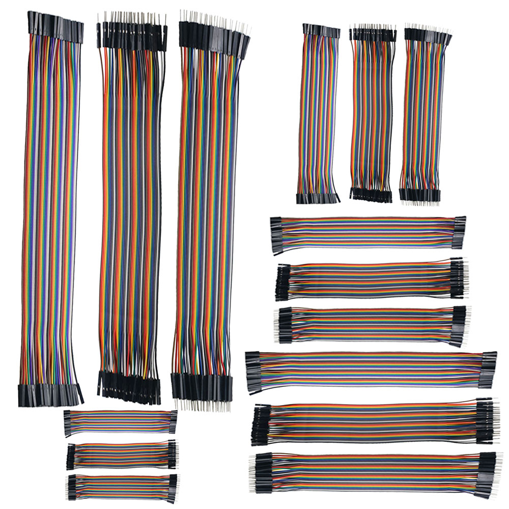 10cm 15cm 20cm/30/40cm linha dupont fêmea para fêmea macho para fêmea macho para macho jumper fio dupont cabo de conexão fio kit diy