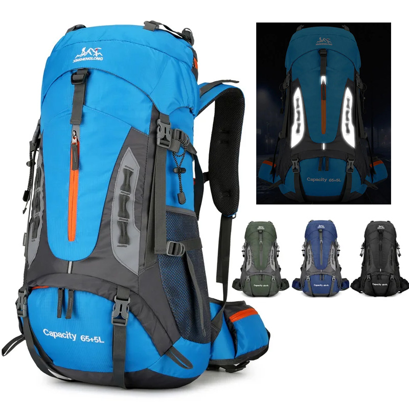 Sac à dos de Camping 70l pour hommes, sac de voyage, d'escalade, grand sac de rangement de randonnée, sacs à bandoulière de sport d'alpinisme en plein air