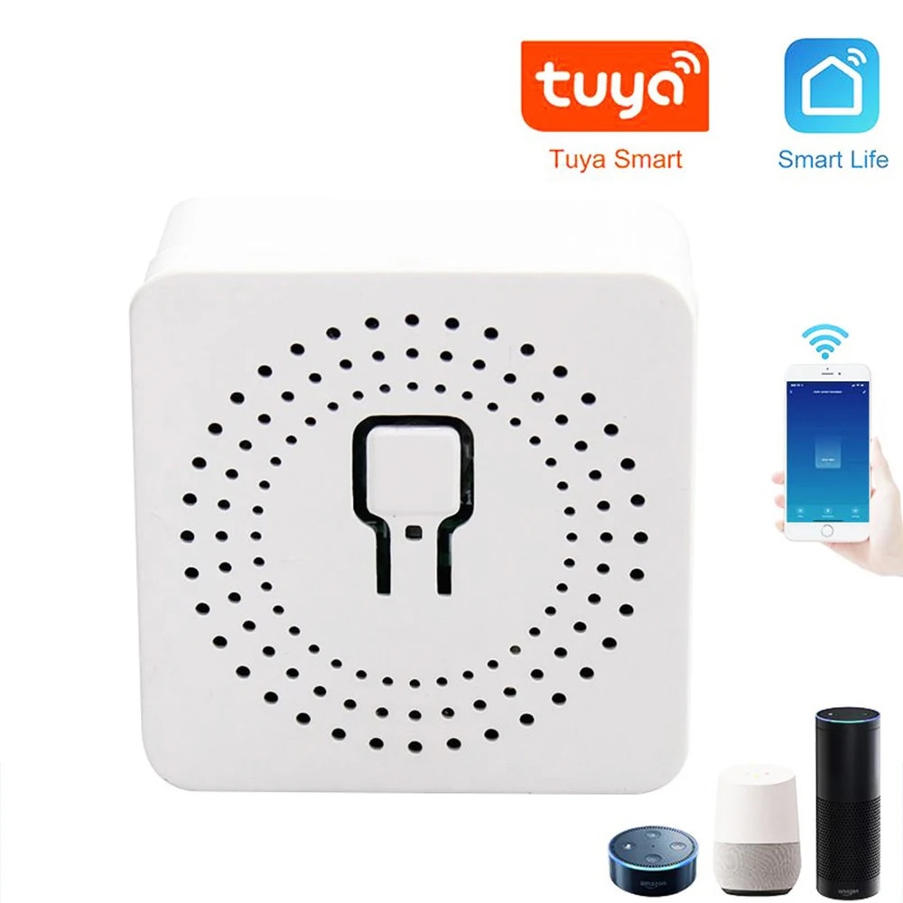 WiFi Mini Breaker DIY inteligentny przełącznik domowy 2-kierunkowy moduł inteligentnego przełącznika sterowania współpracuje z Alexa Google Home Alice