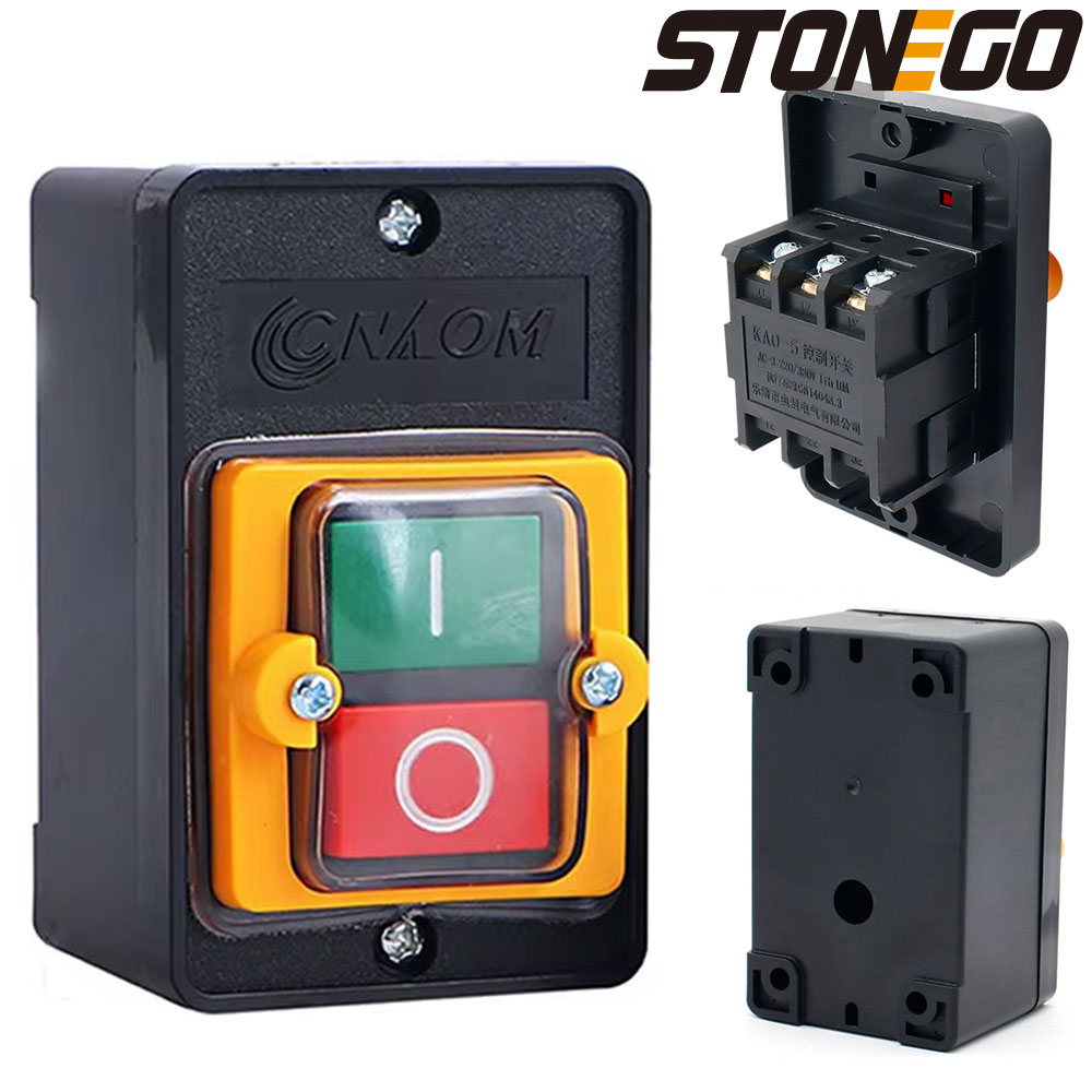 Stonego-防水プッシュボタンスイッチ、プッシュボタン、オン、セルフロック、オフ自動リセット、電気機器、220v、380v、10a