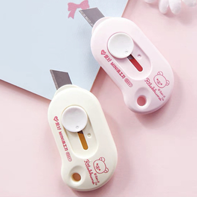 2 шт. AIHAO 69641 миниатюрный выдвижной универсальный нож Rilakkuma ремешок для писем Kawaii студенческие офисные канцелярские принадлежности портативный