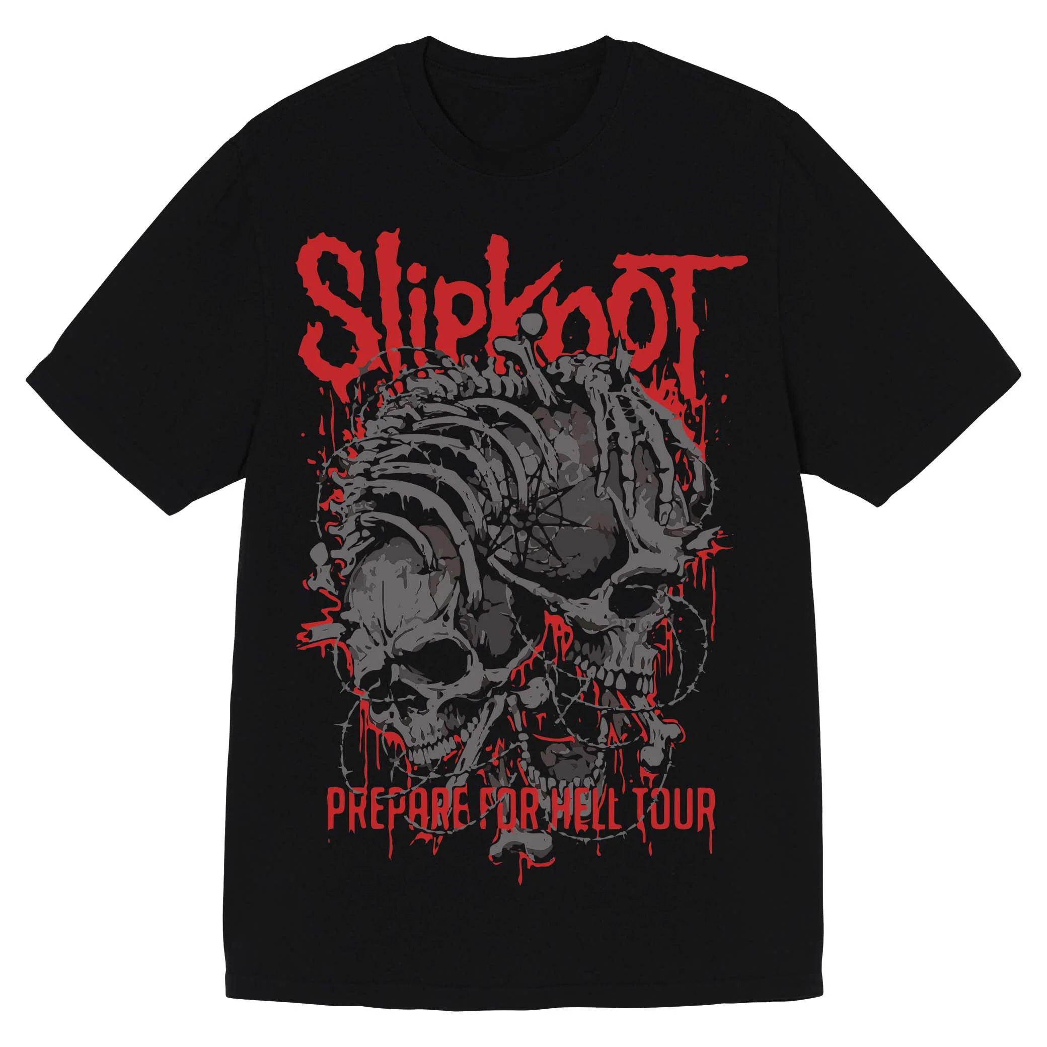 Kurzärmliges Y2k-T-Shirt mit Rundhalsausschnitt für Herren, neu in Top & T-Shirts, Herren-T-Shirt, Slipknot Prepare for Hell Album Poster, Grafikdruck