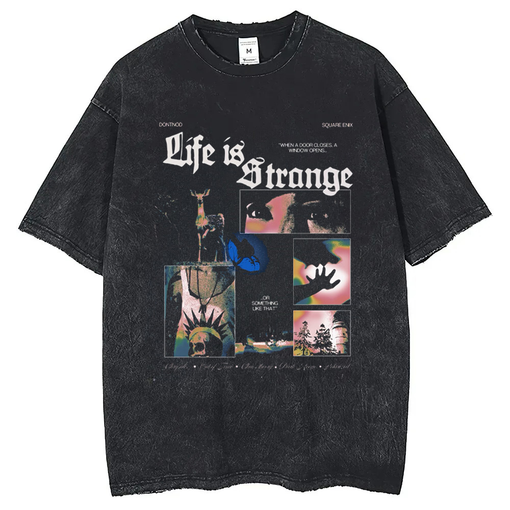 Хлопковая футболка Life Is Strange с коротким рукавом, мужские футболки на заказ, мужская футболка в стиле хип-хоп, уличная одежда, Новое поступление, мужская одежда