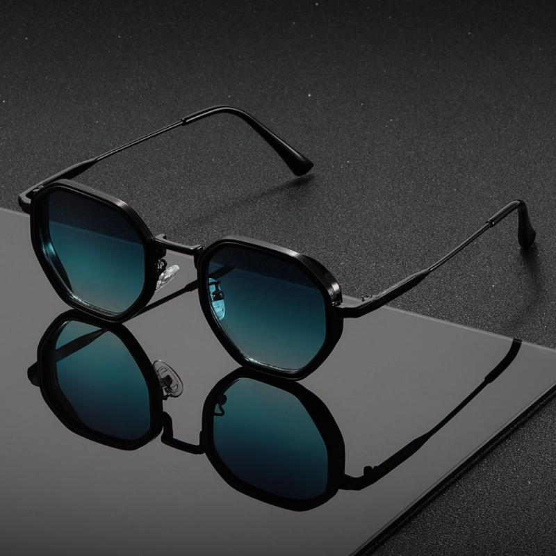 1 Para Unisex Okrągłych Metalowych Modnych Okularów Przeciwsłonecznych Vintage Nieregularne Punkowe Męskie Okulary Słoneczne Klasyczne UV400 Męskie Damskie Okulary