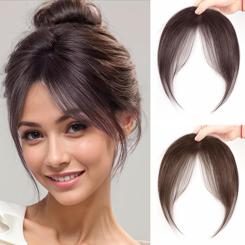 Synthetische onzichtbare sluiting Bang Middelste deel Nep pony Fringe Topper Haarstukje Clip-In Bang Extension Haarstukje Dames