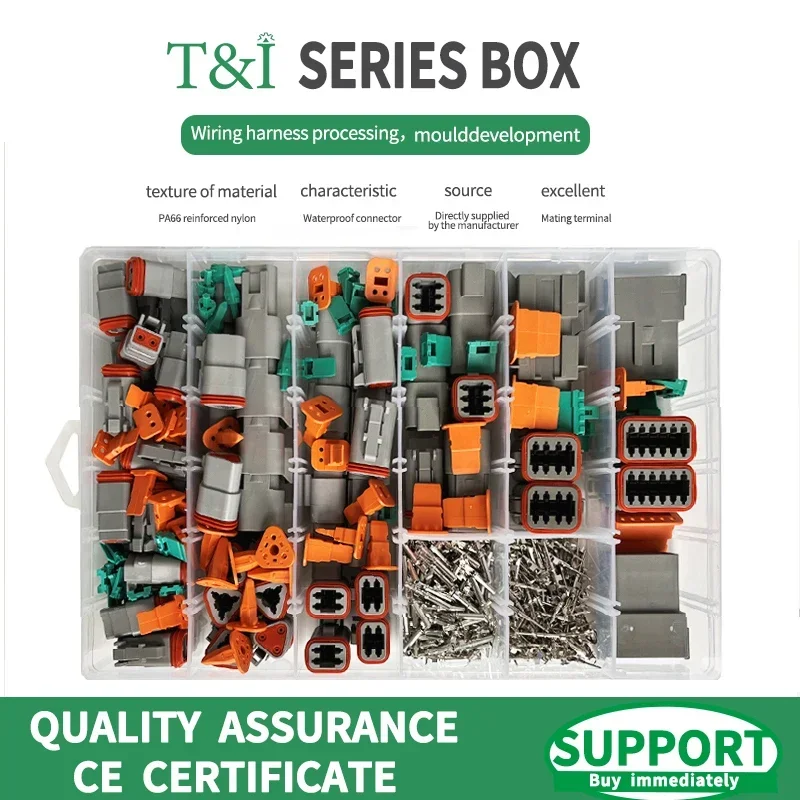 588 peças kit de conector tipo deutsch fio à prova d'água conjunto de conectores série dt dt06 04 2/3 / 4 pinos 6/8/12 pinos plugue selado