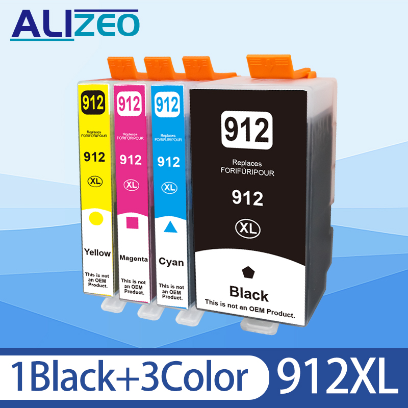 ALIZEO 912 XL 912XL, совместимые с картриджами HP912 для принтеров HP Officejet 8022 8025 8020 8024 8023 8010 8012 8014 8017