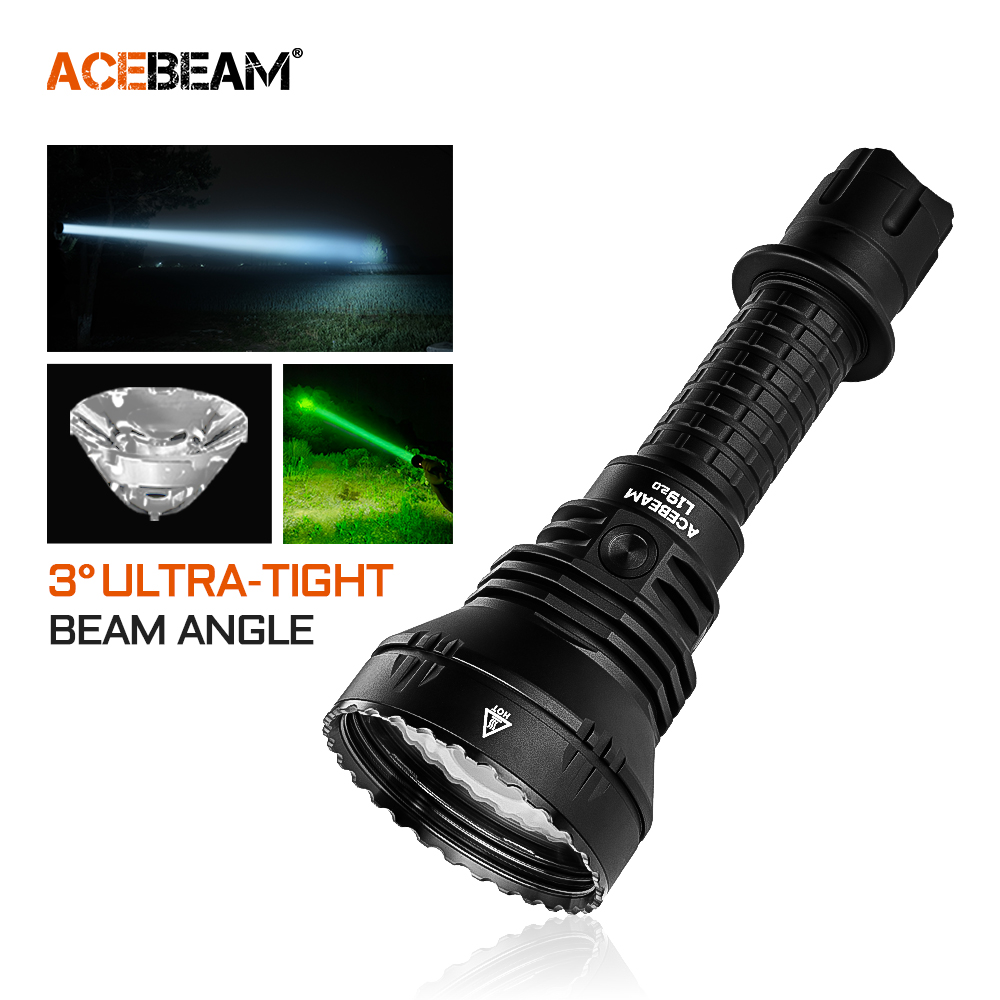 ACEBEAM L19 2.0 lampe de poche de chasse Max 2200 Lumens 1520 mètres lampe de poche Rechargeable longue portée pour la chasse torche LED puissante