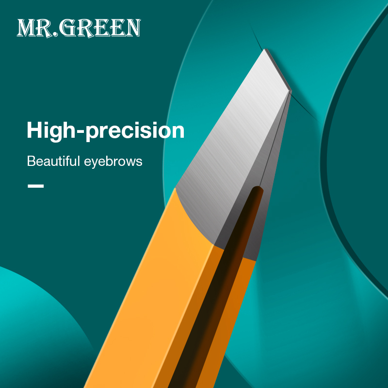 Пинцет для бровей MR.GREEN, красочные волосы, красота, съемник тонких волос, наклонные зажимы для бровей из нержавеющей стали, инструменты для удаления макияжа