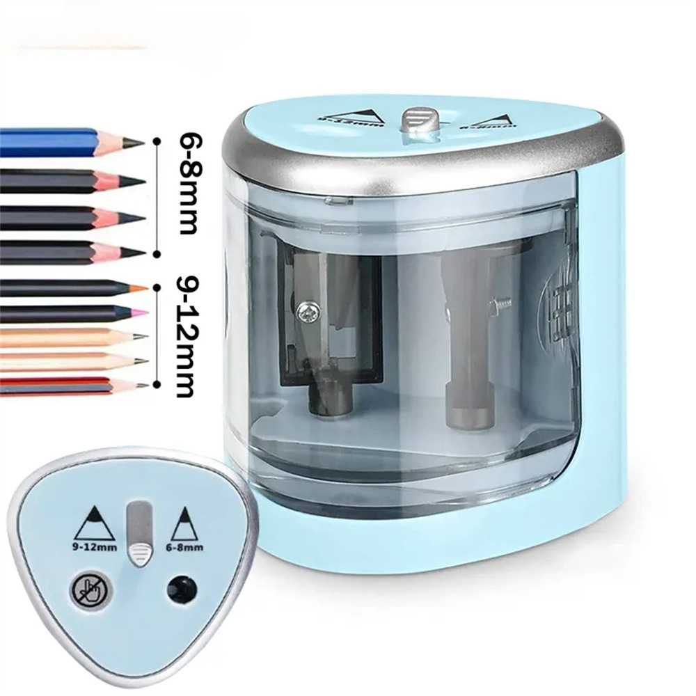 Neue Zwei-loch Elektrische Automatische Bleistift Spitzer Schalter Bleistift Spitzer Home Office Schule Liefert Schreibwaren Kunst