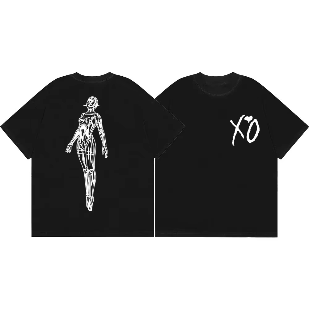 Kaus Merch Rapper The Weeknd Pakaian Pria Kaus Lengan Pendek Hip Hop Fashion Wanita Kaus Katun Kasual Musim Panas 2026