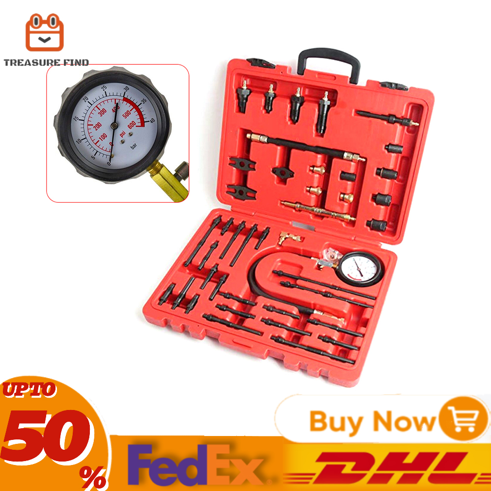 Probador de compresión para motores de gasolina y diésel Juego de prueba universal 40 bar 600 PS Ampliamente utilizado en camiones, barcos, gasolina