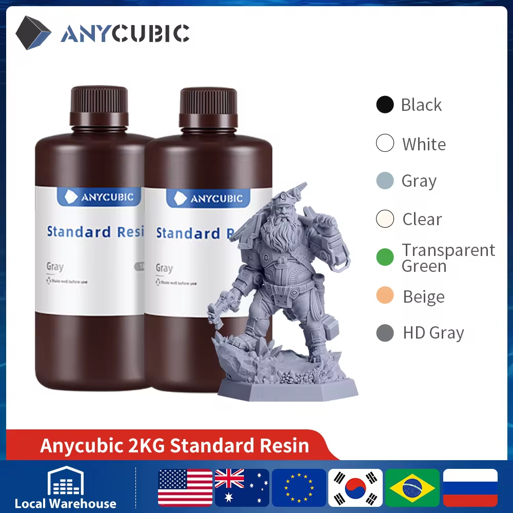 ANYCUBIC Standardowa żywica wrażliwa na promieniowanie UV Żywica o wysokiej precyzji Żywica UV LCD Drukarka 3D Materiały drukarskie do Photon Mono 5s Pro