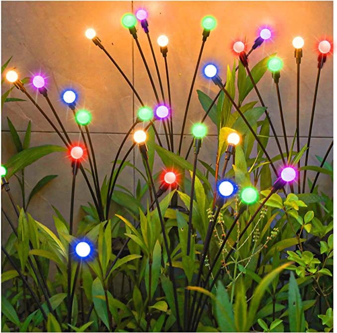 Lampe solaire en forme de luciole, imperméable, éclairage d'extérieur, luminaire décoratif de paysage, idéal pour le jardinage, 6/8 LED