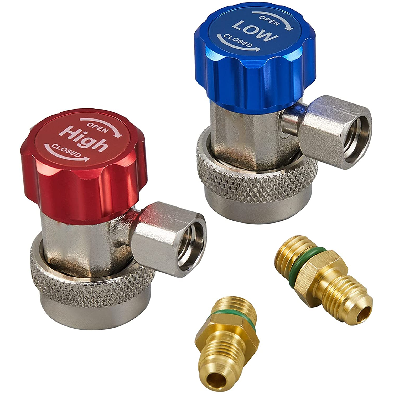 R134A Freon H/L Автомобильный быстроразъемный соединитель, адаптеры для кондиционера, хладагента, регулируемый манометр, набор