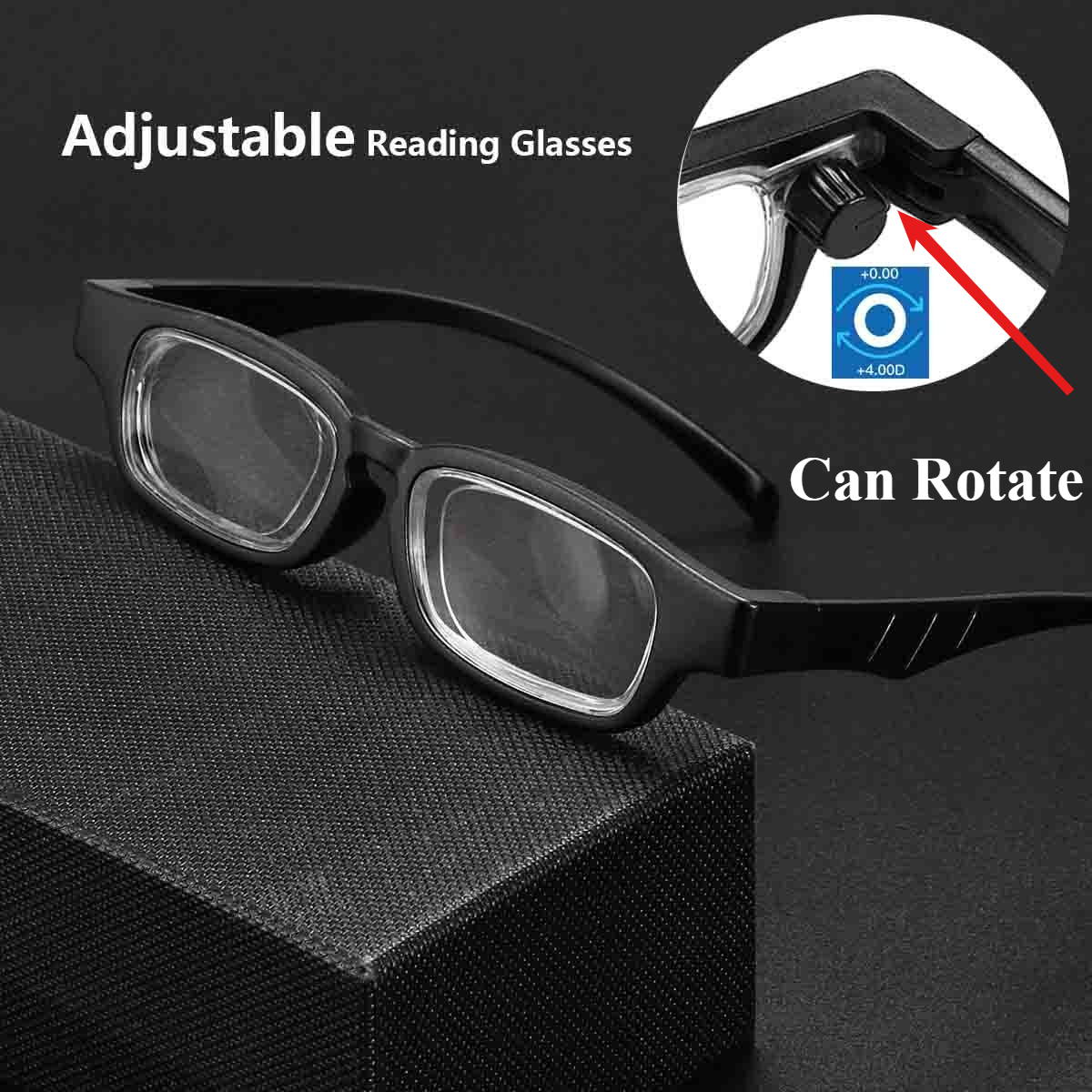Gafas de lectura TR ajustables cada lente se pueden ajustar 1,0 a 4,0 Diseño ergonómico cómodo Longitud focal ajustable