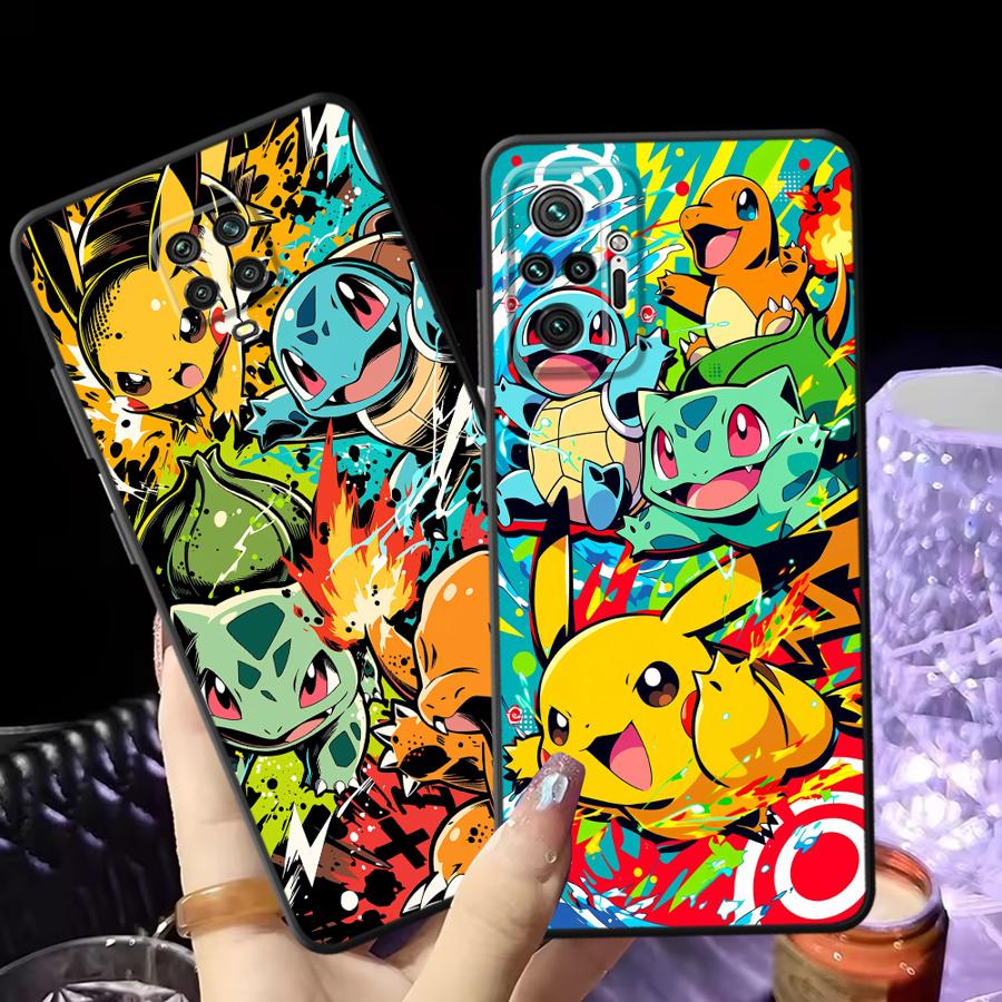 Cover per Telefono con Disegni di Pokemon, Custodia Protettiva per Xiaomi Redmi Note 13 Pro Plus 10S 9S 11s 12s 7 8 14 11 10 9 12 Pro