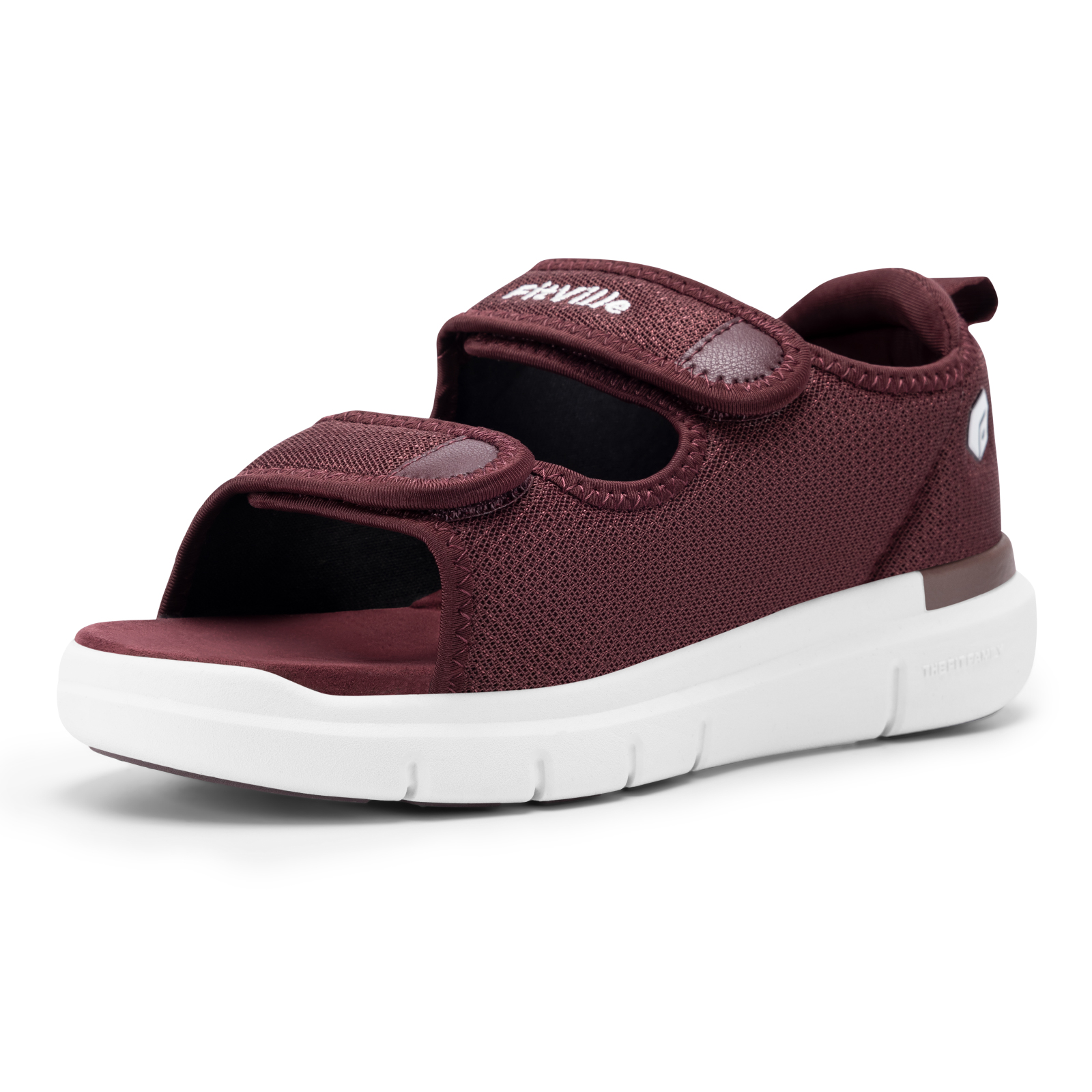 FitVille Diabetic Shoes Wide Women's Sandals Arch Support Adjustable Straps Outdoor Beach Sandal Flat Walking Shoes for Women