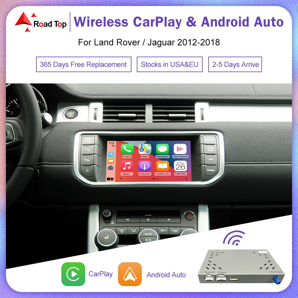 Carplay Nirkabel Otomatis Android untuk Land Rover/Jaguar/Range Rover/Evoque/Discovery 2012-2018 Pemutar Mobil Navigasi Multimedia
