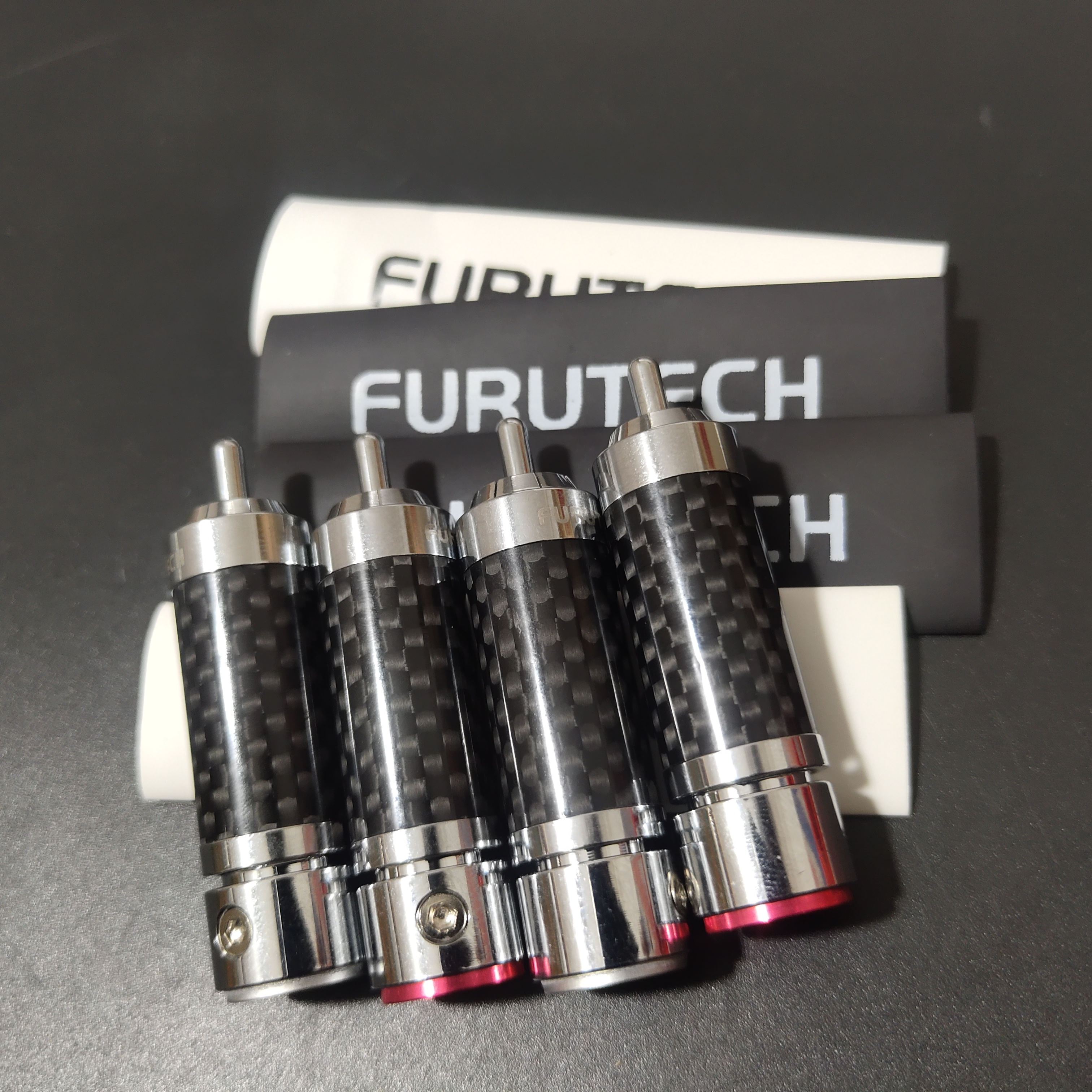 Furukawa – prise lotus RCA plaquée rhodium, d'origine Furutech CF-102(R), haut de gamme, sans soudure, verrouillage automatique, envoyer un tube avec logo