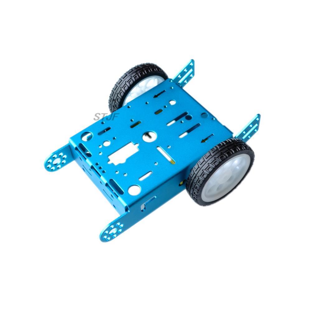 1 * 2WD mobil aluminium mainan pendidikan baru Robot mobil cerdas Alloy Chassis 2WD Robot pintar mobil Chassis Kit DIY MBOT mobil