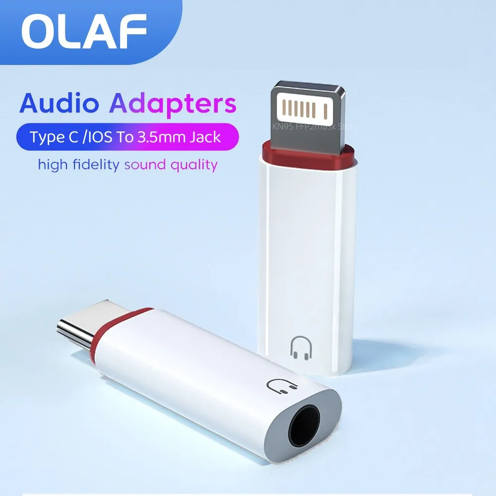 Lightning To 3.5 MM Jack AUX Adapter For iPhone 14 13 12Pro Adapter Type C Headphone Connector Audio Splitter Phone Accessories