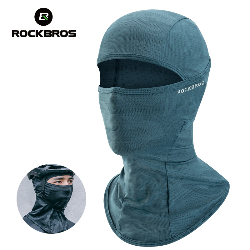 ROCKBROS – masque complet de Protection solaire UV, masque de cyclisme, cagoule d'été, chapeau, écharpe de vélo, respirant, masques faciaux de moto en plein air