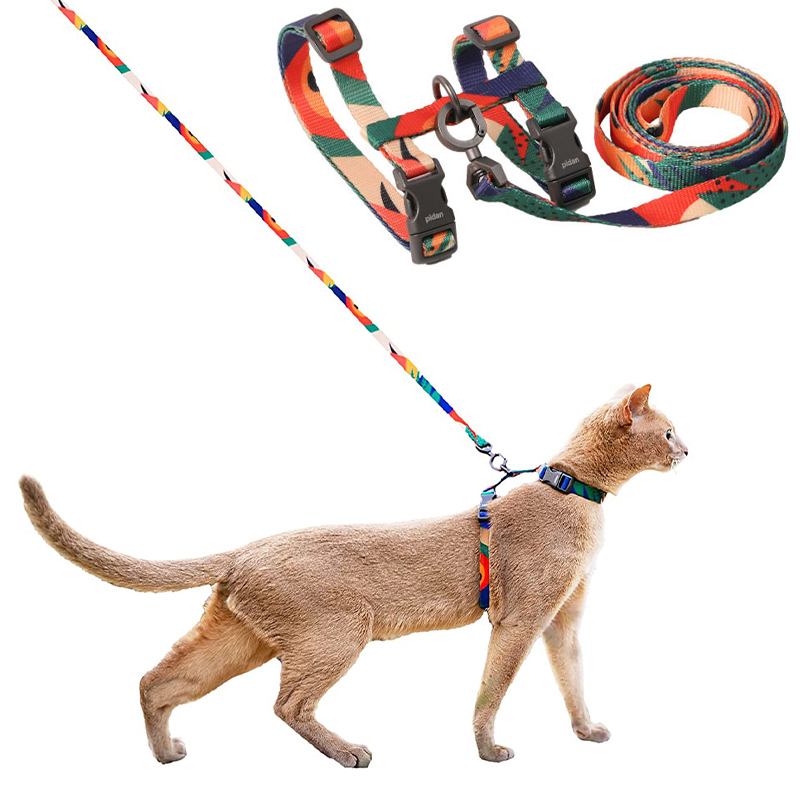 Juego de arnés y correa para gatos, arnés ajustable a prueba de Escape para gatos grandes y pequeños, arnés de seguridad ligero y suave para mascotas