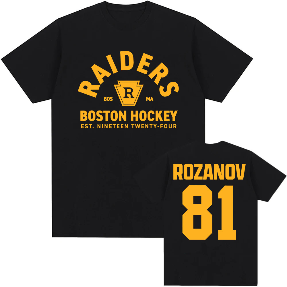 Llya Rozanov 81Bos Raiders Tee TV Heated Rivalry Printing T-shirt Short Sleeve Cotton Fashion Male Tshirts Unisex Summer Top