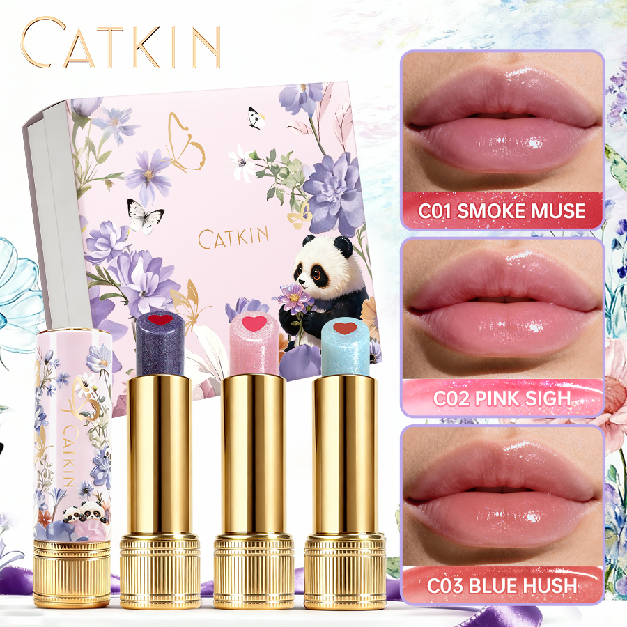 CATKIN Whiffle Dance тонированный бальзам для губ, 3 шт., твердый блеск для губ, увлажняющий, водянистый цвет, желе, любовь, долговечный
