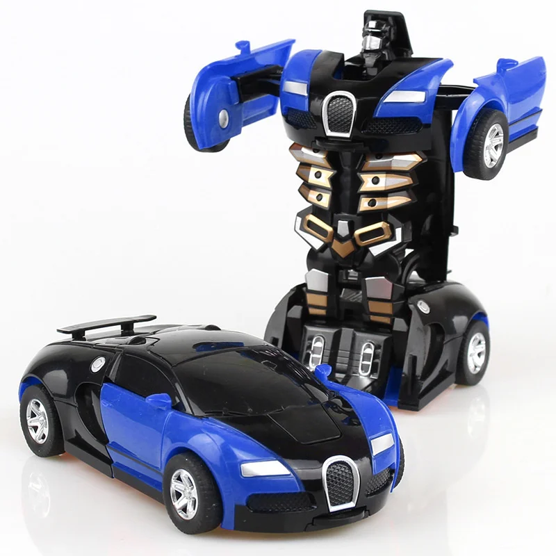 One Click Automatische Kollision Verformung Roboter Junge Geschenk Dual Form Spielzeug Auto Vater Sohn Interaktives Modellauto