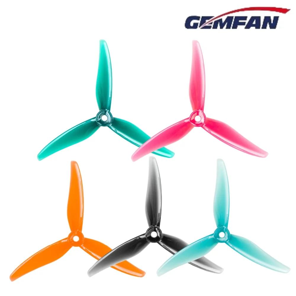 2 Paar Gemfan Hurricane 51466 MCK V2 5 Zoll 3-Blatt PC Propeller 2CW + 2CCW für RC FPV Freestyle Drohnen DIY Teile