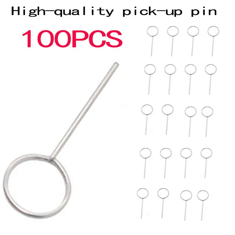 100pcs Eject Sim Card Ejector เครื่องมือ Pick-up Pin Universal โทรศัพท์มือถือ Remover ถาดเปิดสําหรับ IPhone 13 Xiaomi samsung huawei