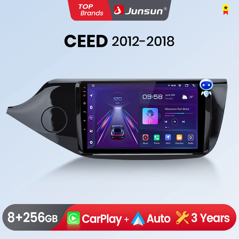 Junsun CarPlay Android Auto Car Radio for KIA CEED JD Cee 'd 2012-2018 Intelligent Systems Stereo Multimedia Car Radio