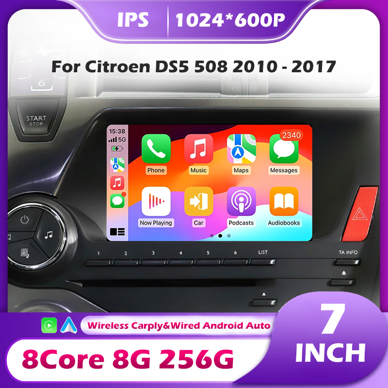 Android 16 Auto Untuk Citroen DS5 508 DSP Navigasi GPS Stereo Radio Mobil Pemutar Multimedia Layar Head Unit Carplay Autoradio alat