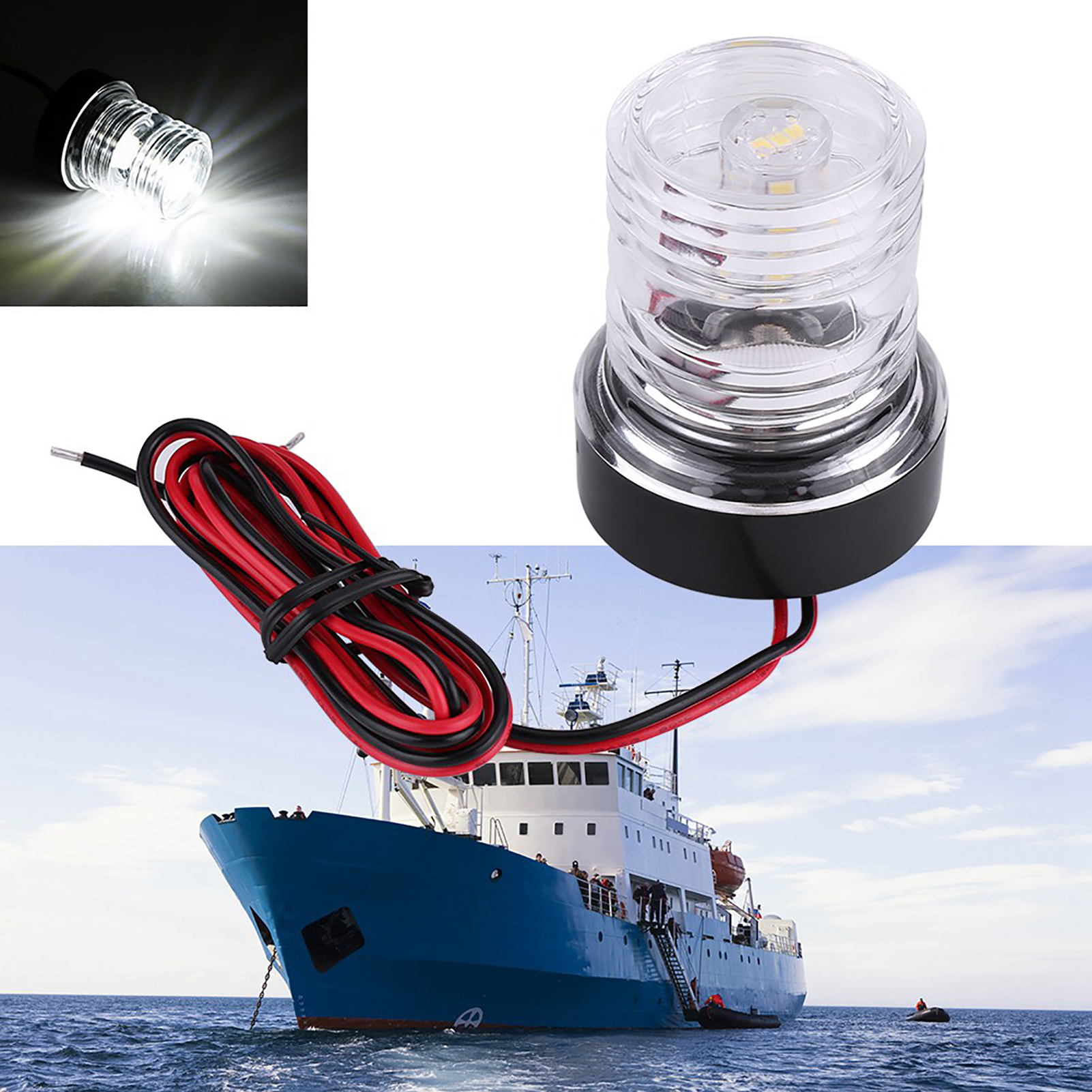 12 V Marine Boat Yacht Navigation Allround 360 °   Weiße LED-Ankerleuchte wasserdicht