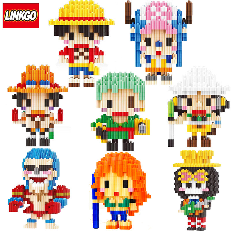 One Piece Connection Building Blocks Luffy Chopper Nami Sanji Zoro Usopp Ace Franky Brook Robi Diamond Brick Фигурка Игрушка для детей