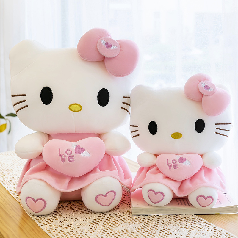 Sanrio Hello Kitty розовые плюшевые игрушки аниме мультфильм плюшевая кукла мягкая подушка игрушки для детей подарки на день рождения и Рождество